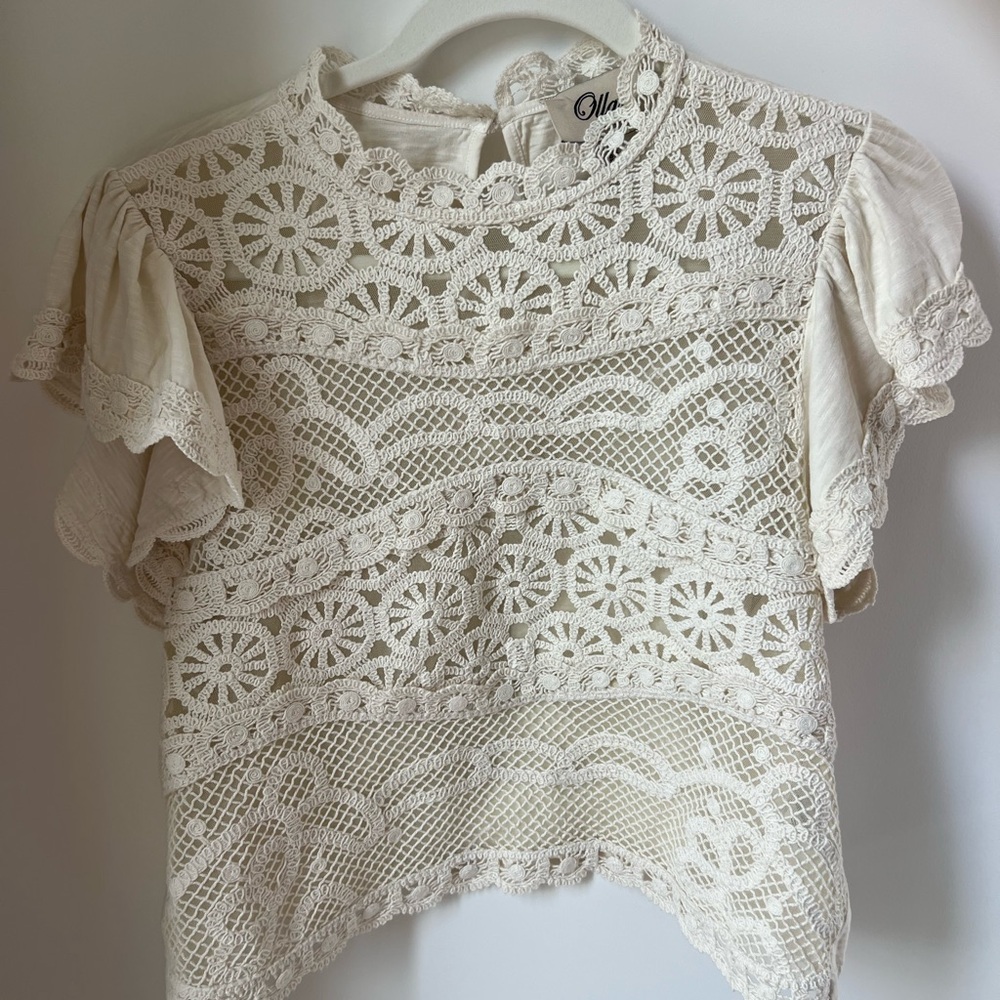 Cream Lace Blouse